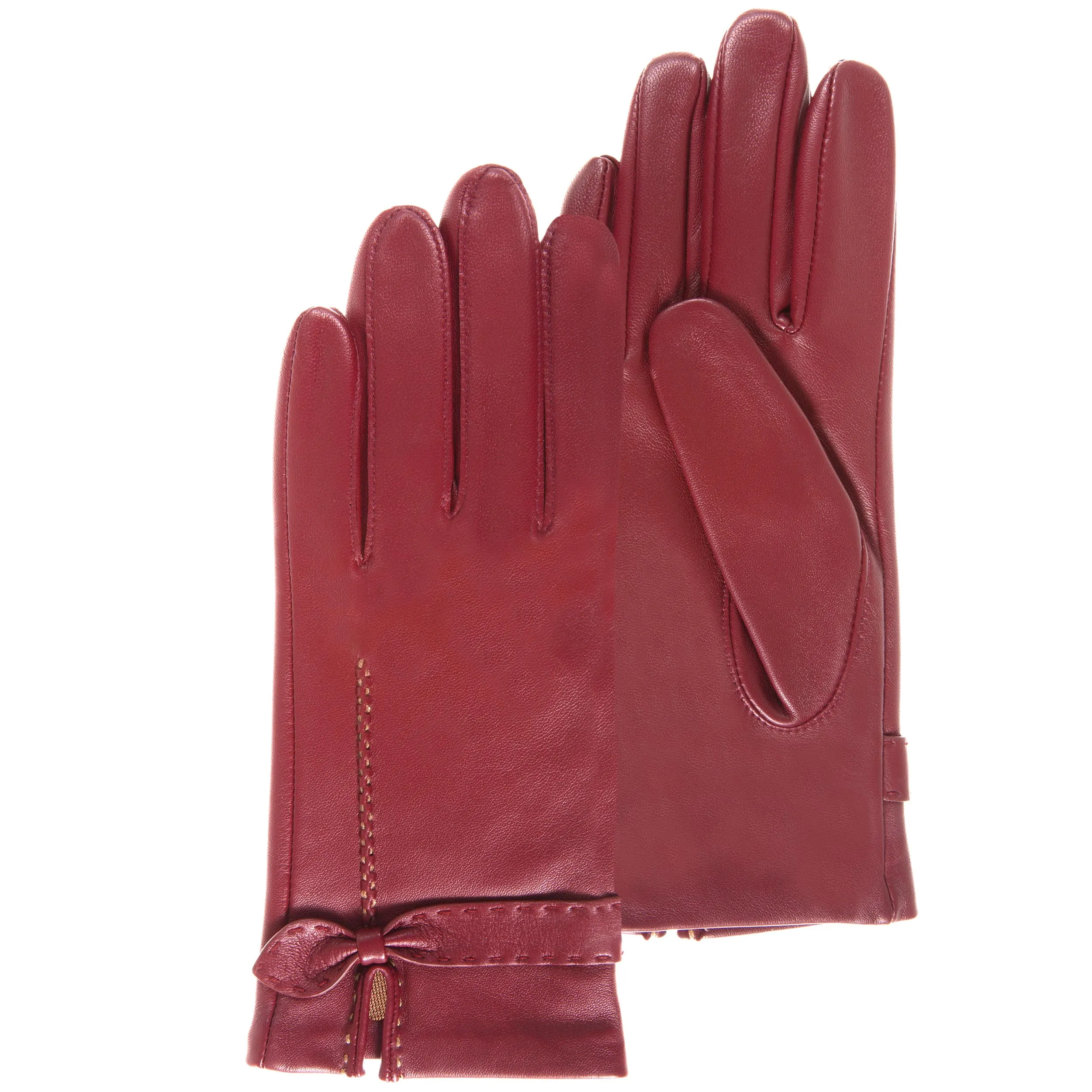 Gants Femme cuir d'agneau nud Rouge