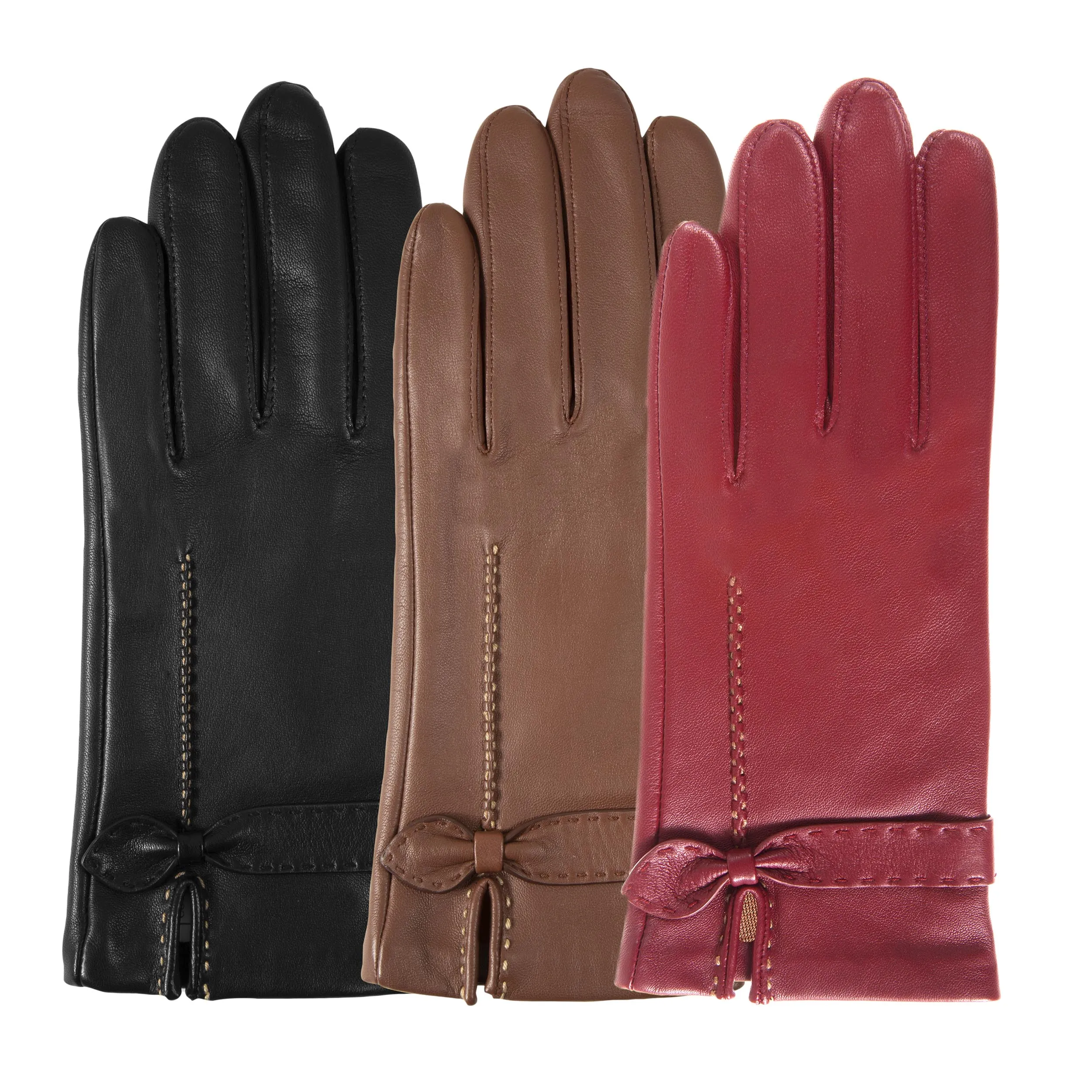 Gants Femme cuir d'agneau nud Rouge