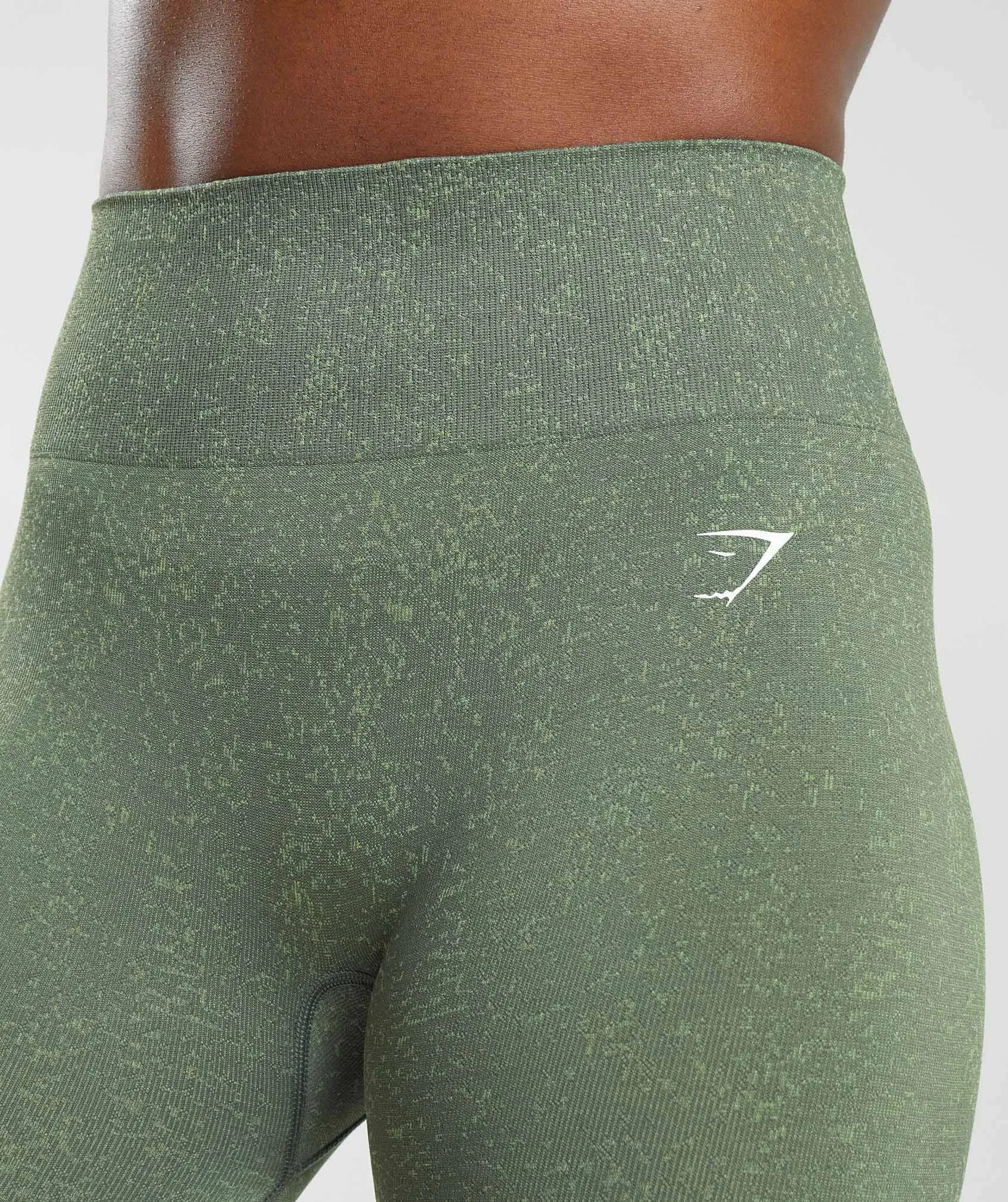 Gymshark Adapt Fleck Seamless Leggings - Dusk Green/Light Sage Green