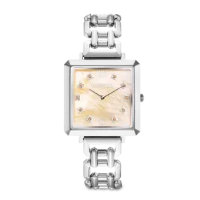 Iconic Cube Statement watch Apricot Crush Silver