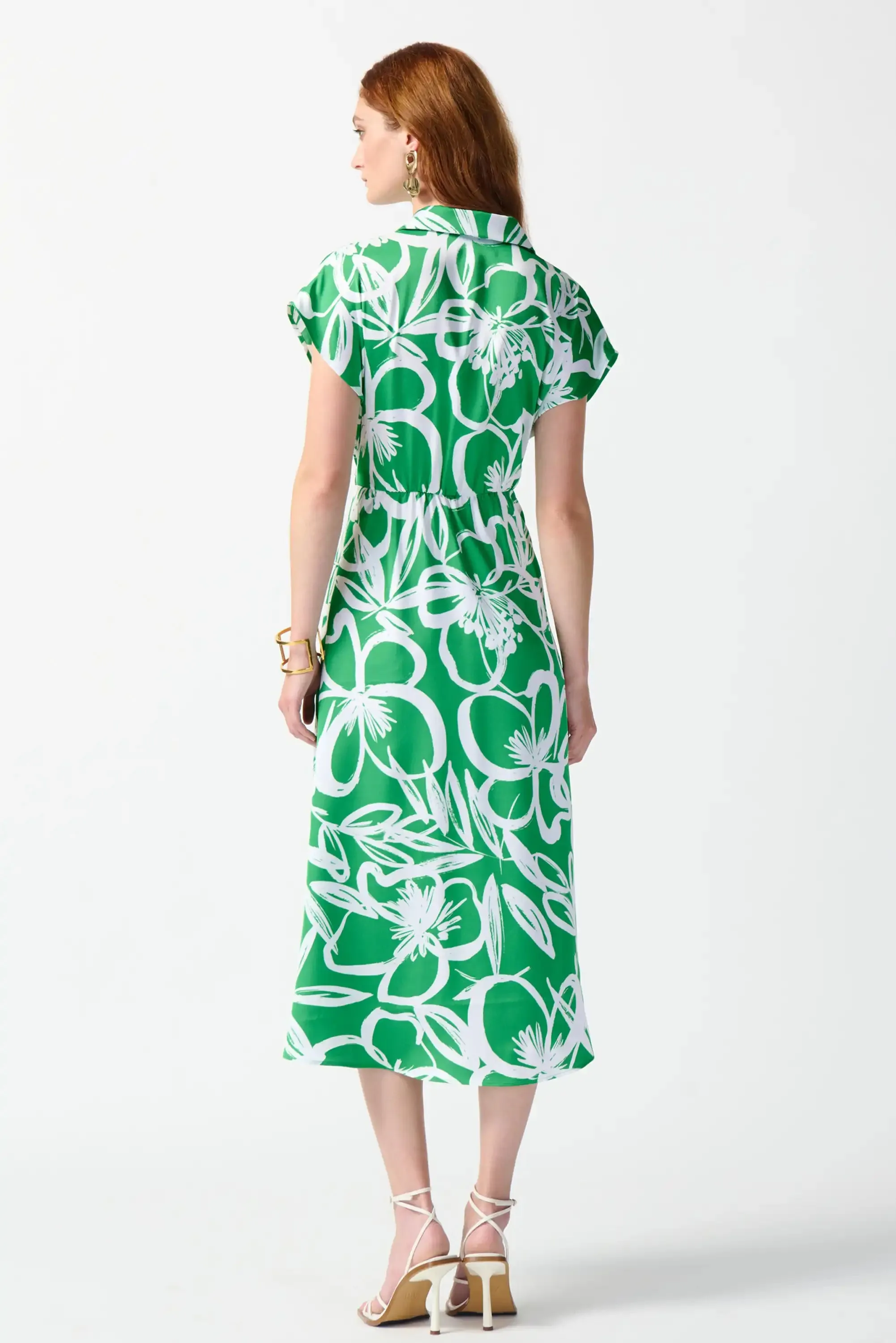 Joseph Ribkoff Green/ Vanilla Print  Dress Style 242030-4238