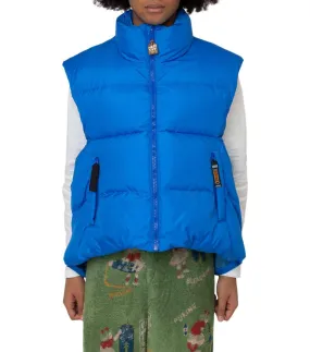 Kapital Rip Stop Nylon Down Burger-Keel Vest Blue