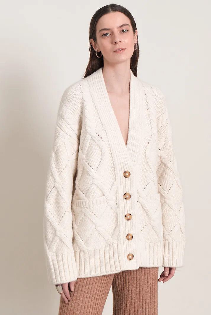 Kayln Cable Stitch Oversized Cardigan