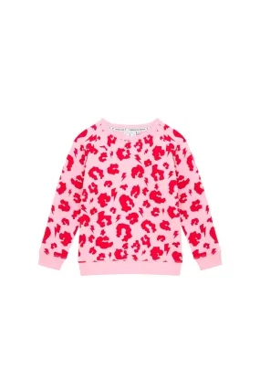 Kids Pink with Red Leopard Sweatshirt