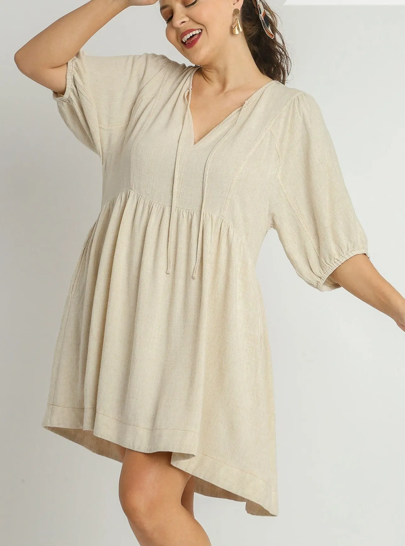 Linen Blend Dress