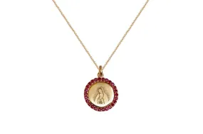 Medal Our Lady of Guadalupe | Virgen de Guadalupe Gold & Ruby