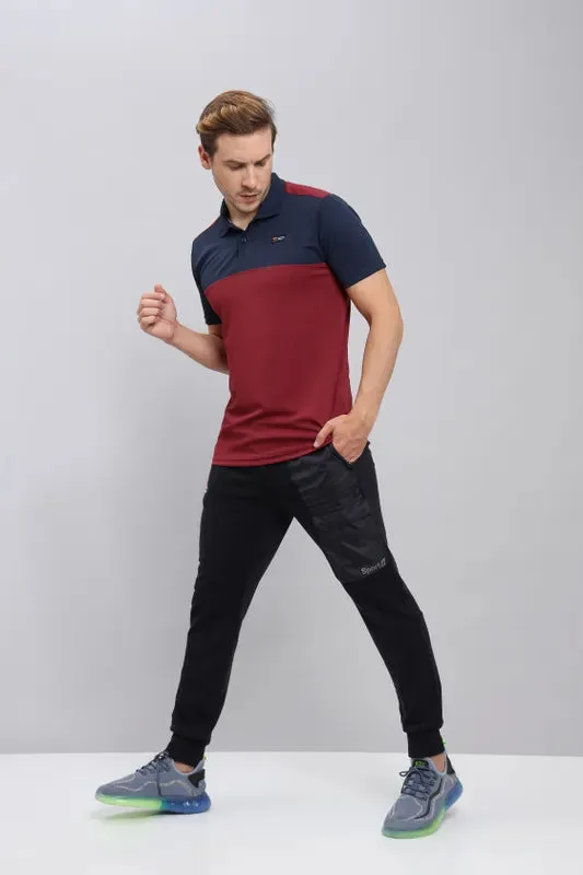 Men Colorblock Slim Fit Polo T-shirt with TECHNO COOL 