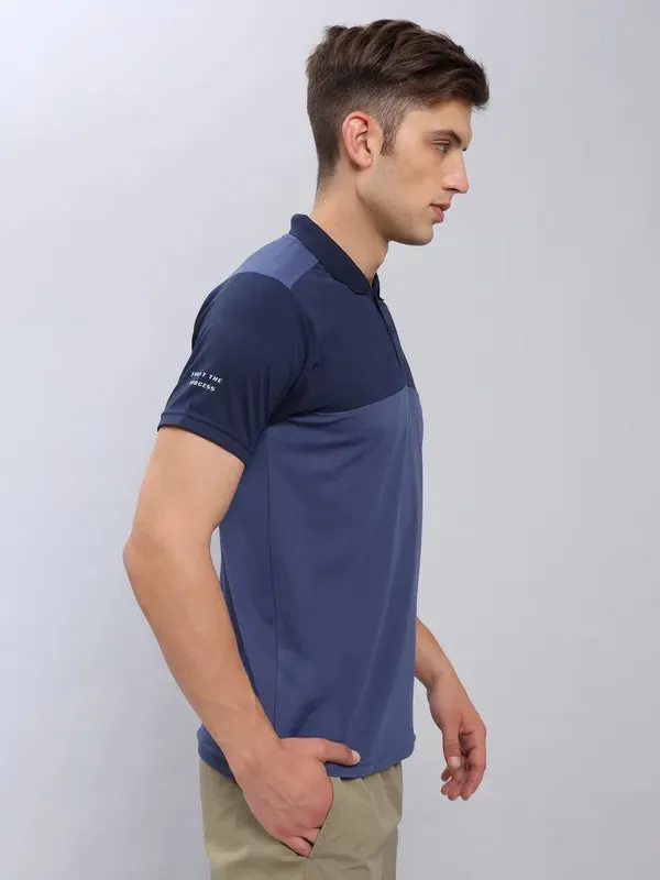 Men Colorblock Slim Fit Polo T-shirt with TECHNO COOL 