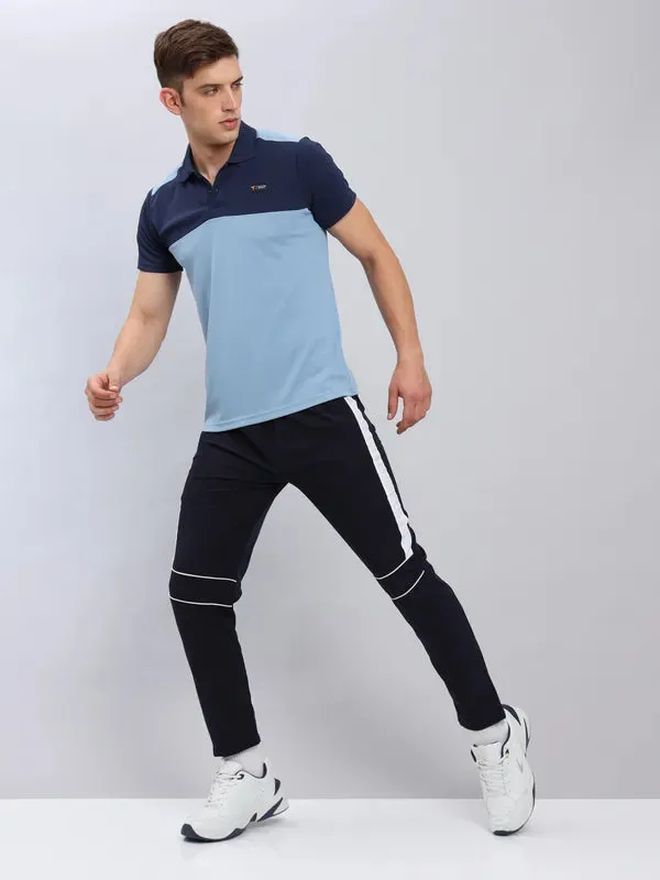 Men Colorblock Slim Fit Polo T-shirt with TECHNO COOL 