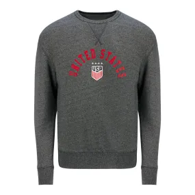 Men's New Era USWNT United States Arch Grey/Navy Crew Sweatshirt