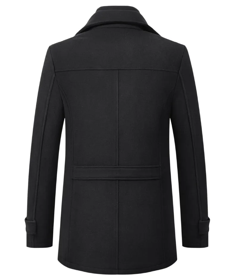 Men's Premium Wool Luxury Coat Winter Fall Trench Jacket | XZ1933