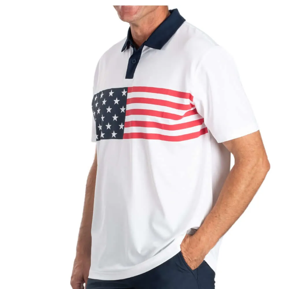 Men's Puma Golf Volition Stars and Bars Polo