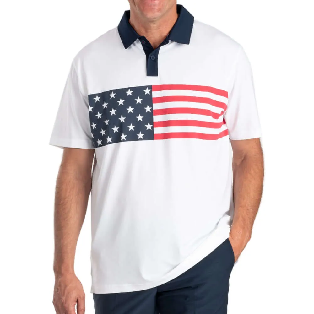 Men's Puma Golf Volition Stars and Bars Polo