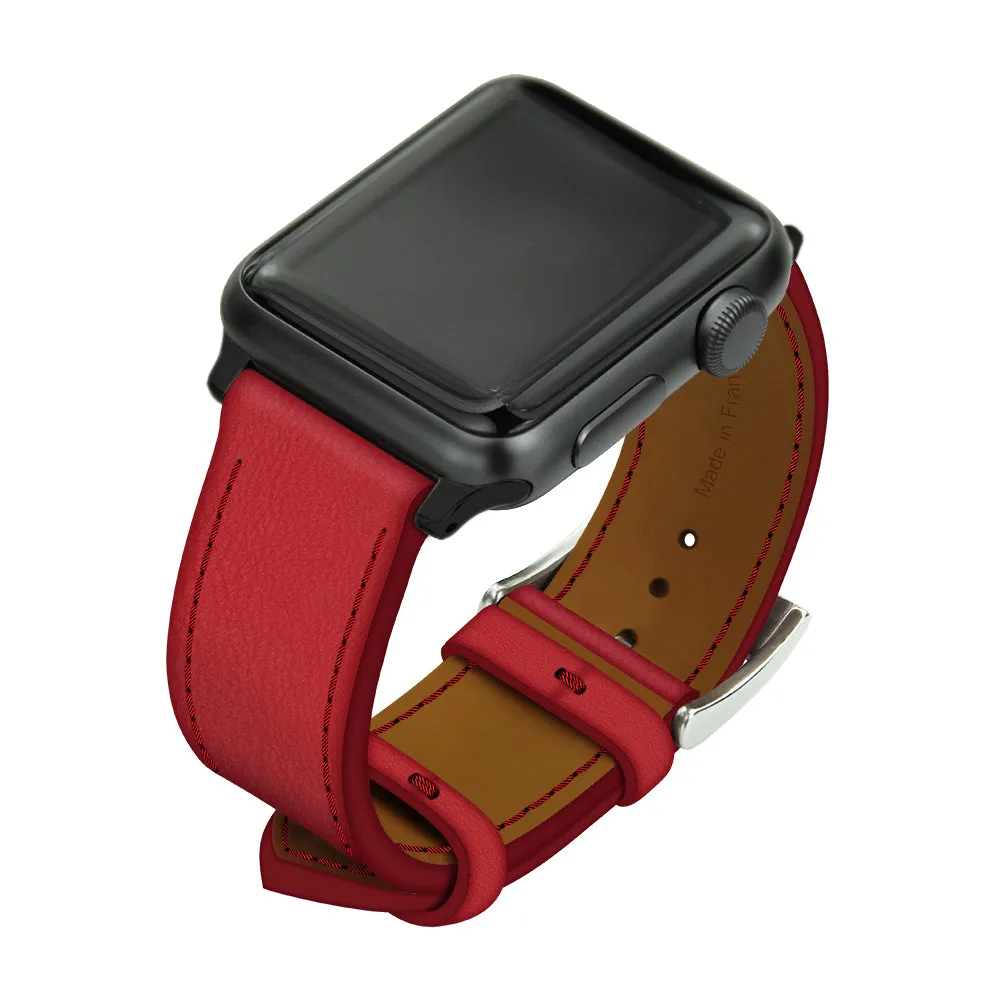 Noreve Saint Tropéz Strap for Apple Watch in Rouge Troupelenc