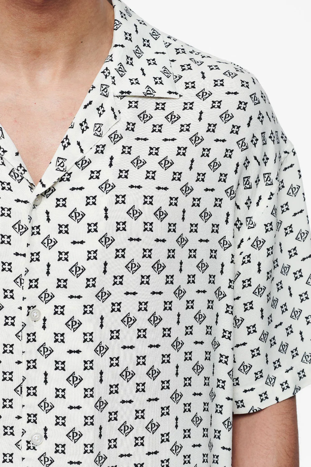 Piane Monogram Summer Shirt Unbleached