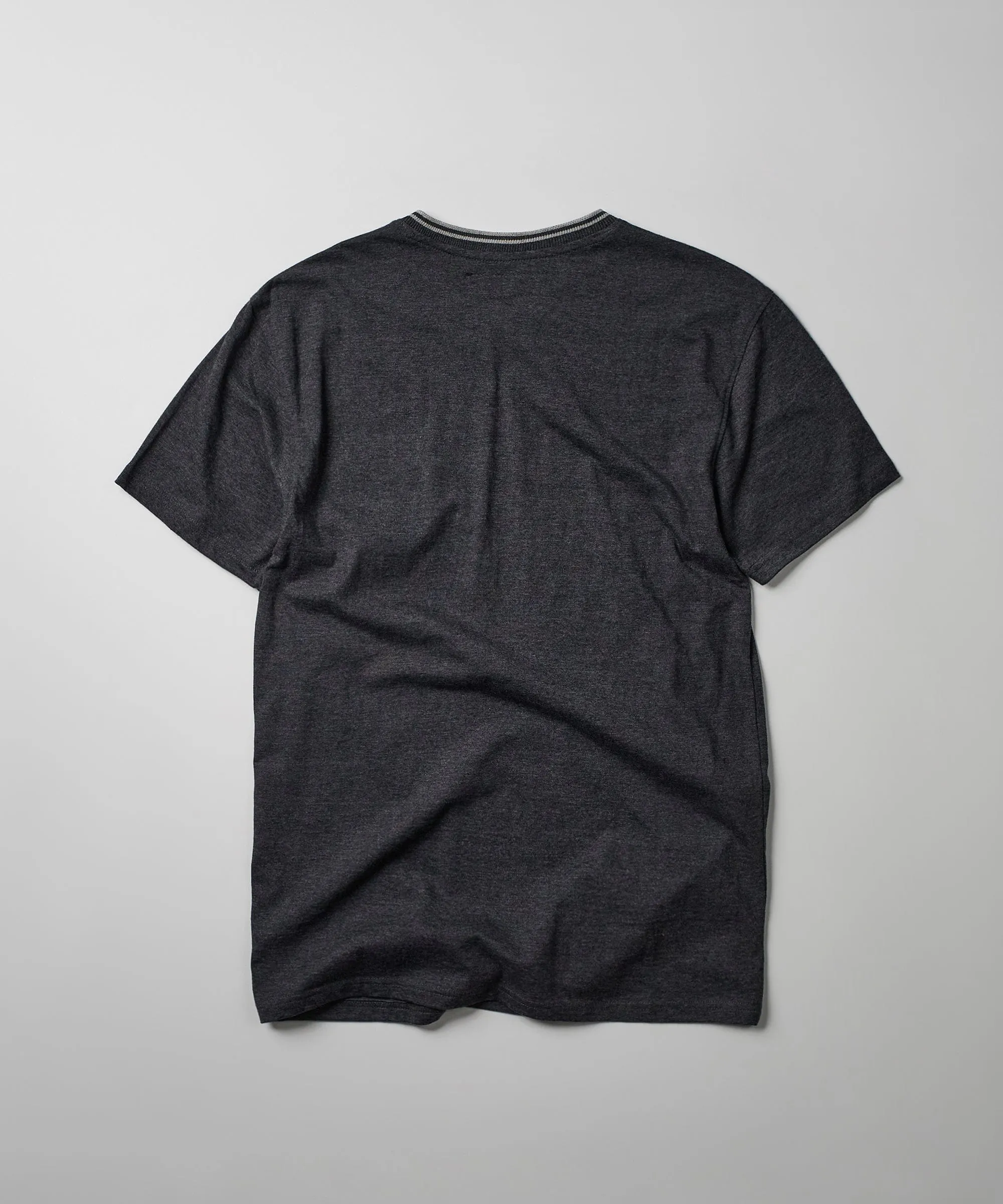 Pocket Stripe Contrast Short Sleeve Tee - Charcoal