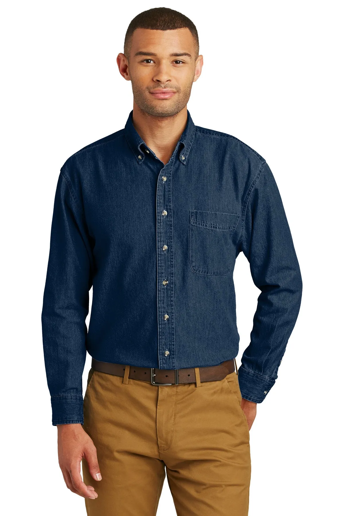 Port & Company Long Sleeve Value Denim Shirt