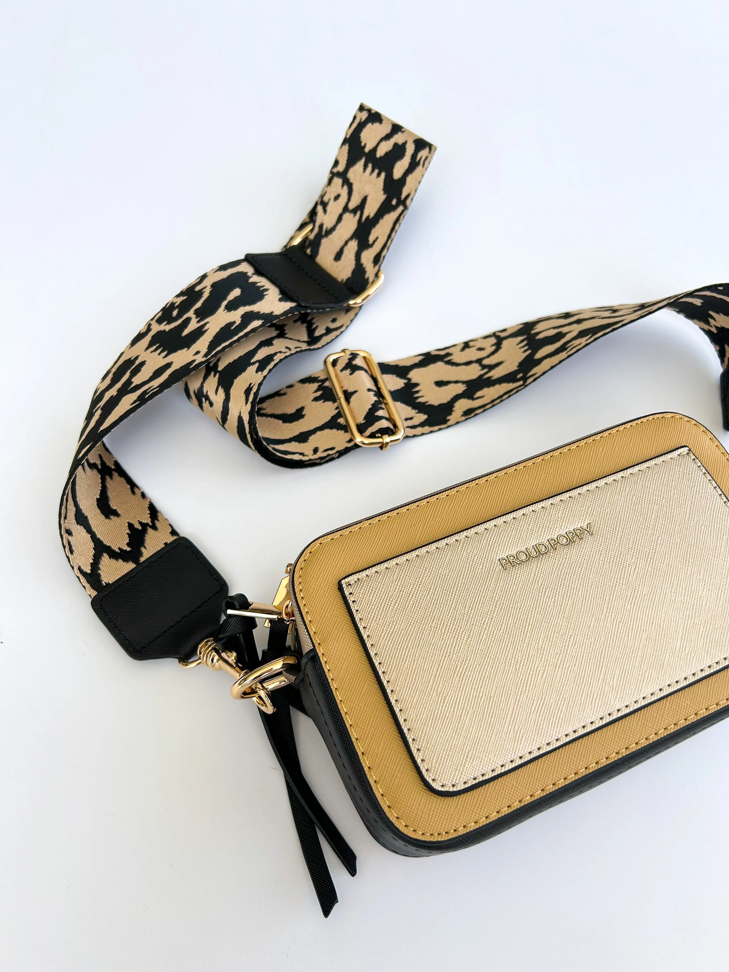 Proud Poppy Crossbody Bag in Gold