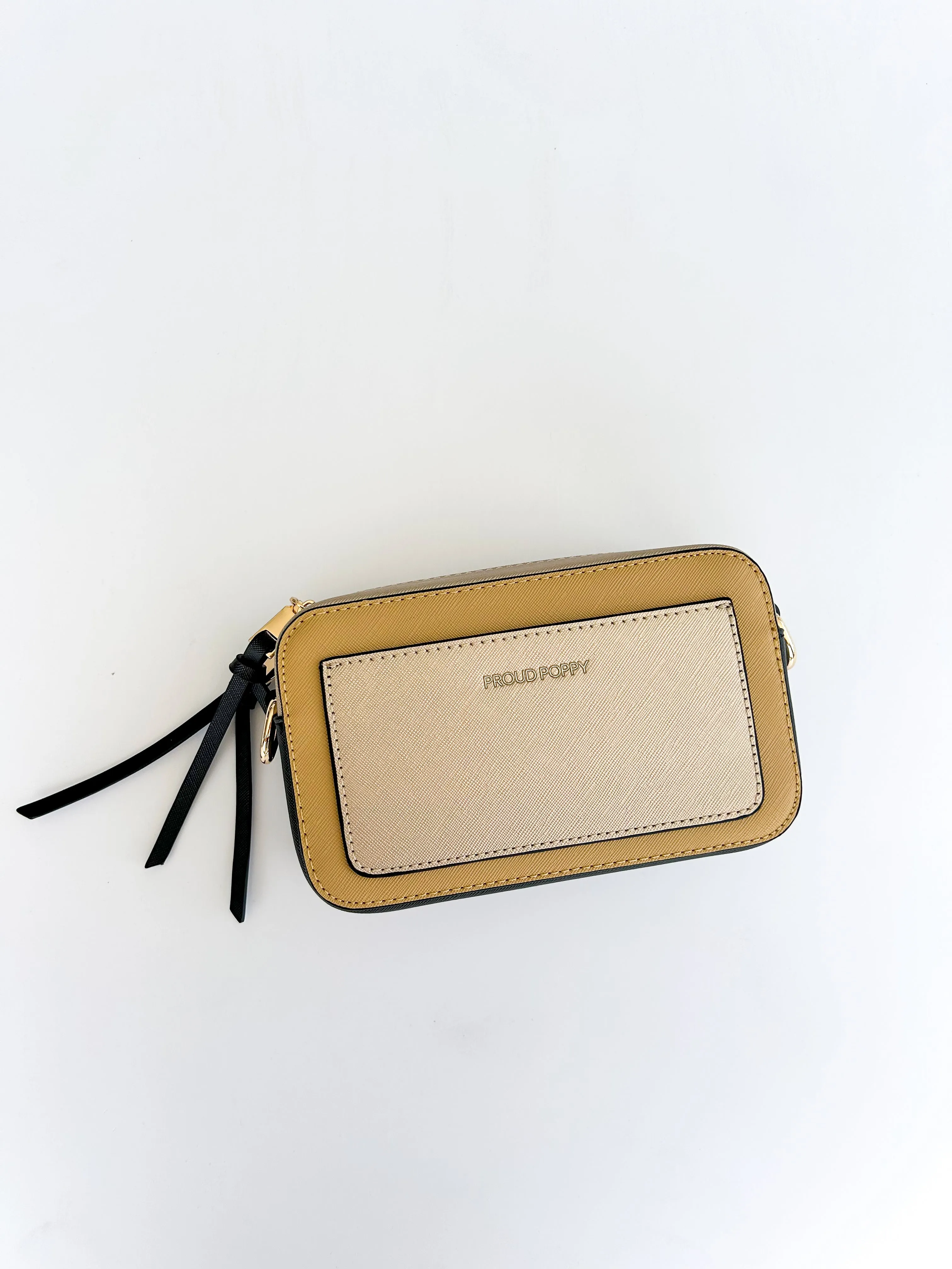 Proud Poppy Crossbody Bag in Gold