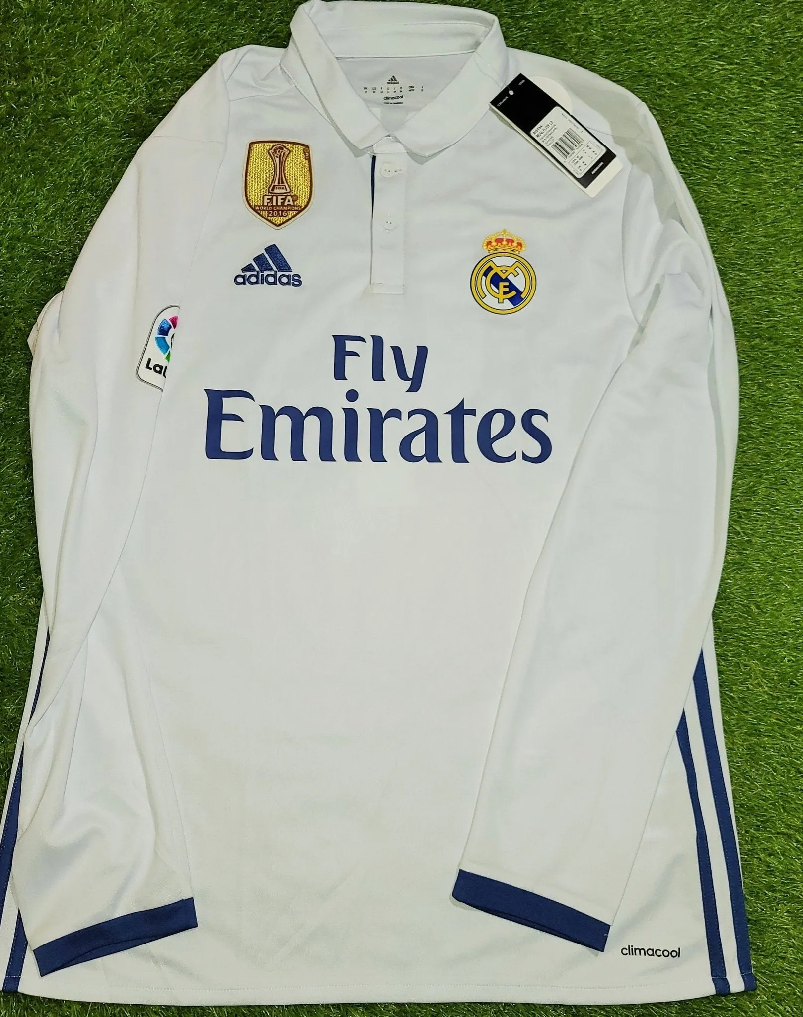 Ramos Real Madrid 2016 2017 Home Long Sleeve Jersey Shirt Camiseta BNWT M SKU# AI5184