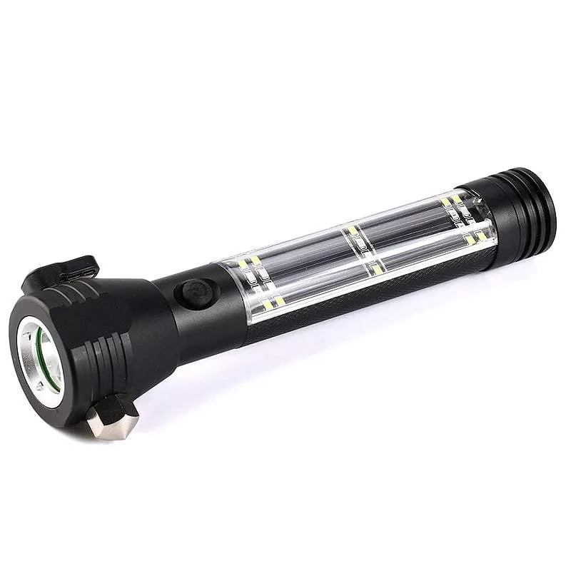 Roadside HERO ™ 9-IN-1 Multi-Function Solar Powered Flashlight / Survival Tool