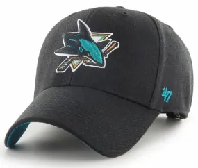 San Jose Sharks 47 Brand MVP Black Ballpark NHL Team Snapback Cap