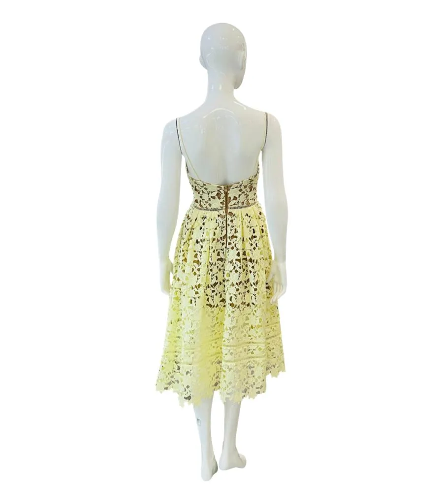 Self-Portrait Guipure Lace Dress. Size 8UK