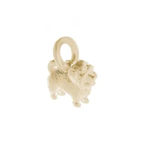 Shih Tzu Solid Gold Dog Charm