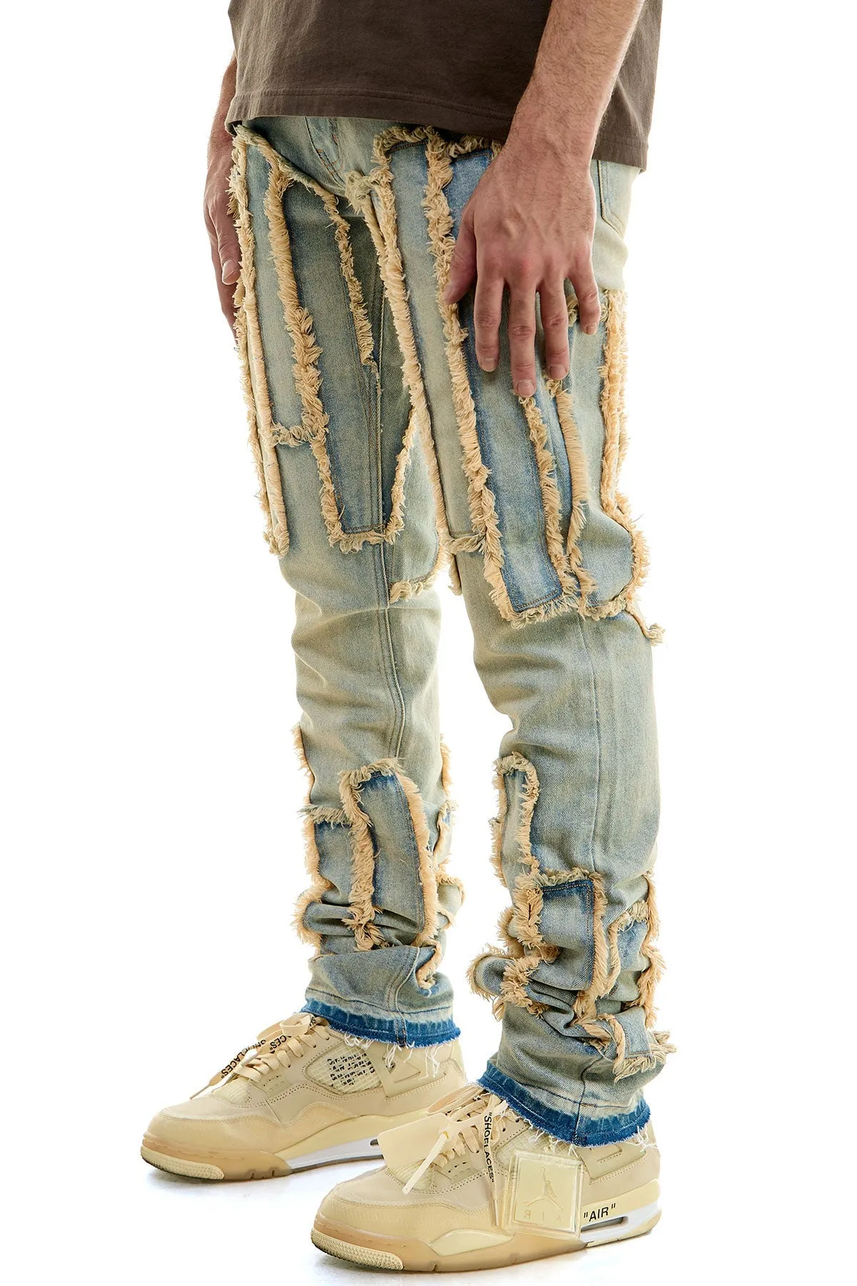 Stretch Denim Skinny Stacked Jeans