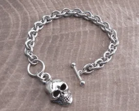 Teardrop Toggle Bracelet with Monster Skull