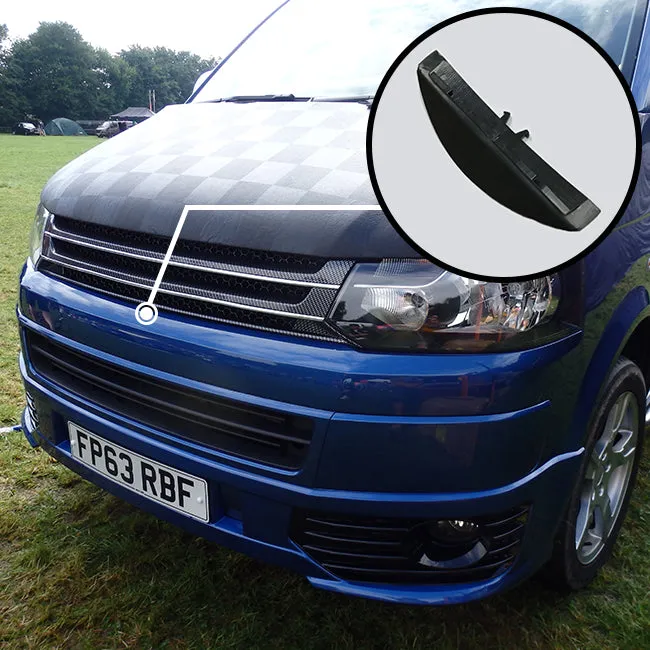 Volkswagen T5.1 Silver Carbon Badgeless Grille *Clearance* [B Grade]