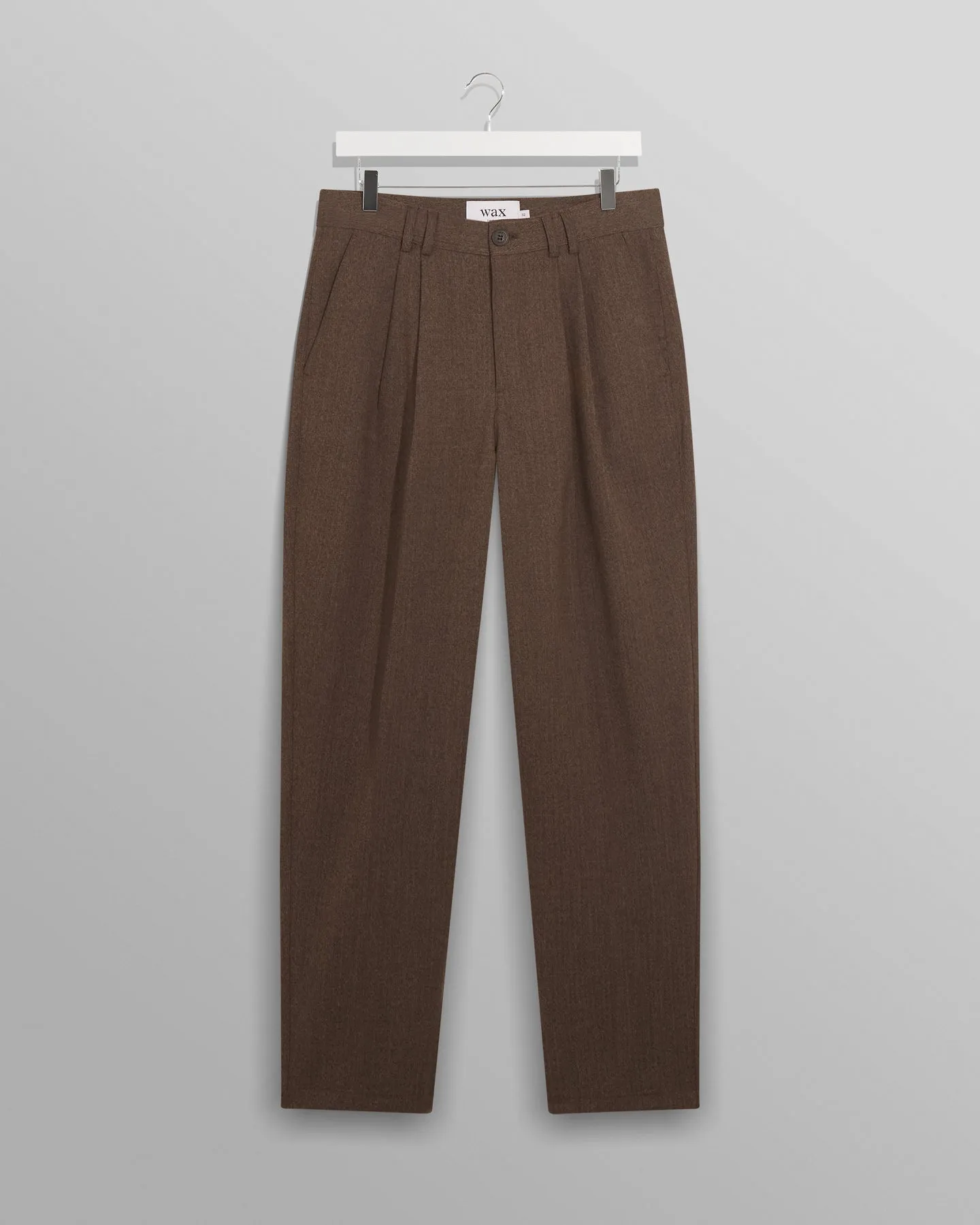 WAX Raleigh Pleat Trousers, Brown